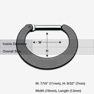 Detail View 1 of Colorline Basic Steel Loop Septum Clicker-Black